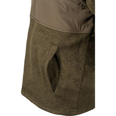 Bluza SNAP NECK fleece ZELENÁ