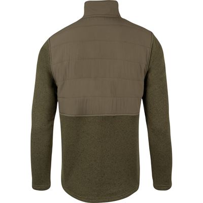 Bluza SNAP NECK fleece ZELENÁ