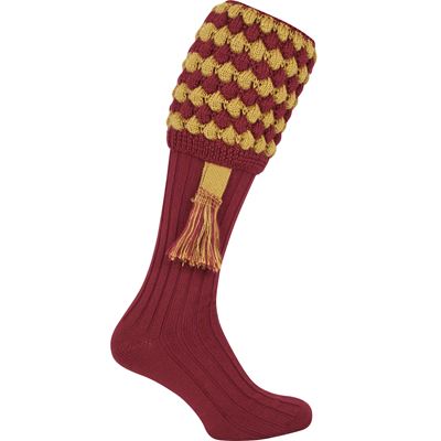 Skarpety podkolanówki PEBBLE wzorowane BURGUNDY