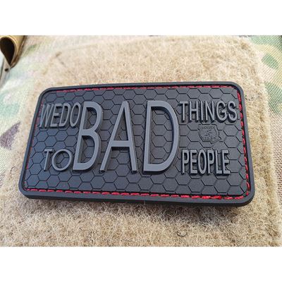 Patch WE DO BAD THINGS plastik BLACK OPS BLACK