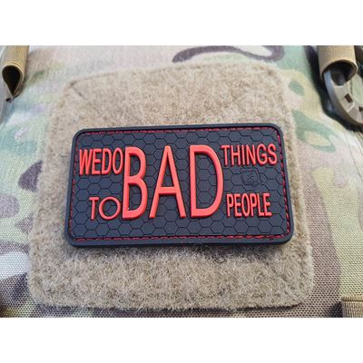 Patch WE DO BAD THINGS plastik BLACK/RED