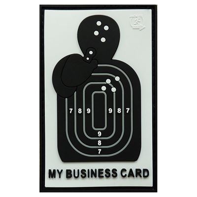 Naszywka MY BUSINESS CARD plastikowa z rzepem