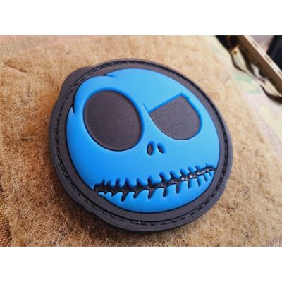 Patch NIGHTMARE SMILEY plastikowy GLOW IN THE DARK BLUE
