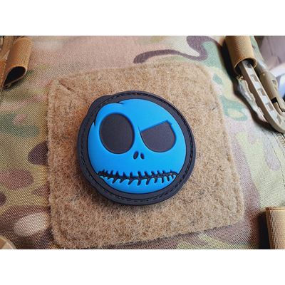 Patch NIGHTMARE SMILEY plastikowy GLOW IN THE DARK BLUE