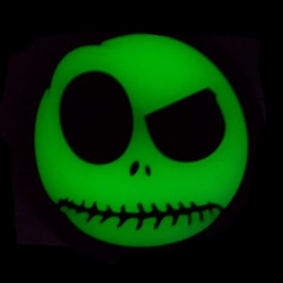 Patch NIGHTMARE SMILEY plastikowy GLOW IN THE DARK