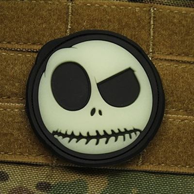 Patch NIGHTMARE SMILEY plastikowy GLOW IN THE DARK