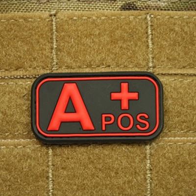 Plastikowa naszywka KREV A POS BLACK/RED