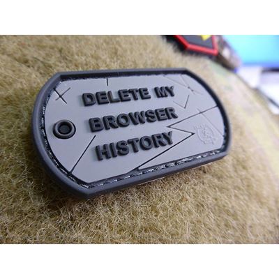 Naszywka DOG TAG plastikowa BROWSER HISTORY velcro