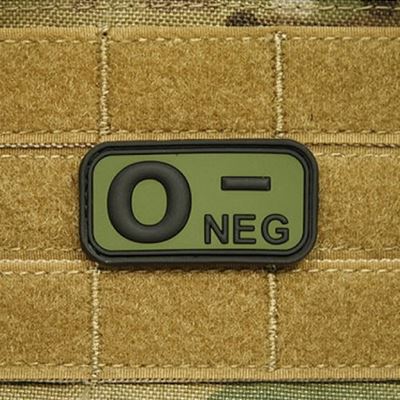 Patch KREV 0 NEG plastik GREEN