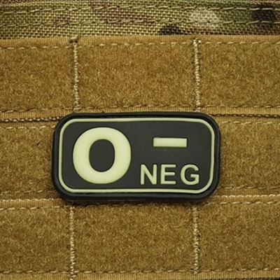 Patch KREV 0 NEG plastikowy GLOW IN THE DARK
