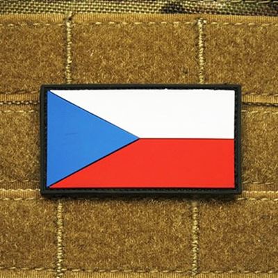 Naszywka Flaga Republiki Czeskiej plastikowy rzep KOLOR