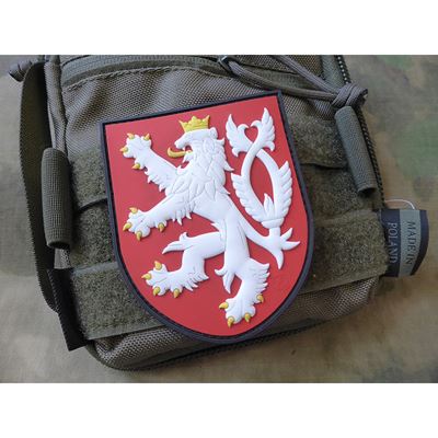 Naszywka czeski lew plastikowy rzep KOLOR
