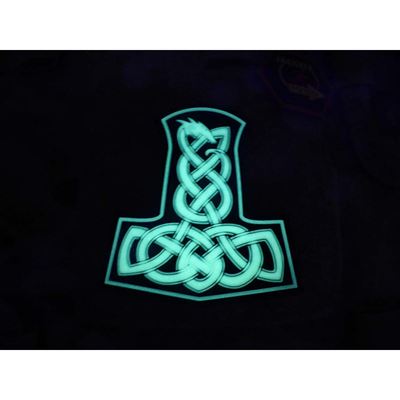 Naszywka z młotem Thora DRAGON GLOW IN THE DARK