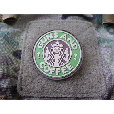 Patch GUNS AND COFFEE plastikowy MULTICAM®