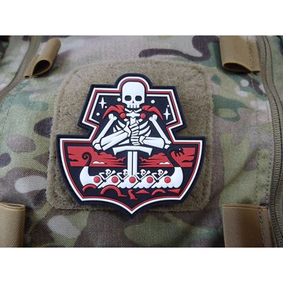 Naszywka GHOST SHIP SKULL plastikowa KOLOROWA