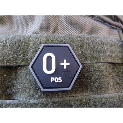 Patch sześciokątny krew 0 POS plastikowy BLACK SWAT