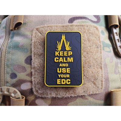 Naszywka KEEP CALM AND USE YOUR EDC z rzepem CZARNA/ŻÓŁTA JACKETS TO GO JTG-KCN-SYB 2