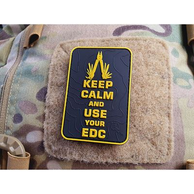 Naszywka KEEP CALM AND USE YOUR EDC z rzepem CZARNA/ŻÓŁTA JACKETS TO GO JTG-KCN-SYB 5