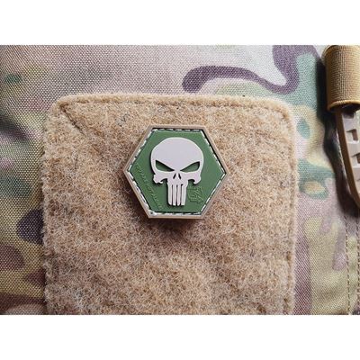 Naszywka PUNISHER sześciokątny rzep plastikowy MULTICAM