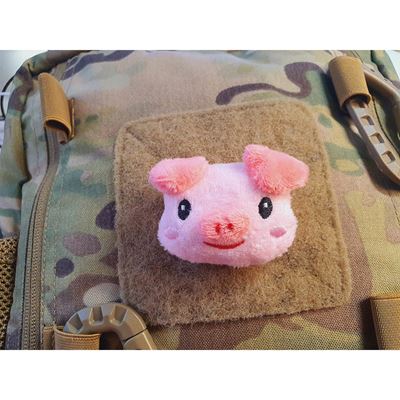 PINKI SMILE naszywka na rzep PLUSH