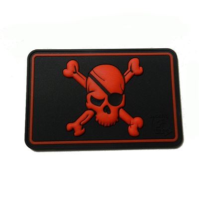 Naszywka PIRATE /FLAG/ plastikowa CZARNA/CZERWONA