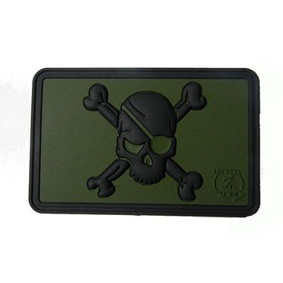 Naszywka PIRATE /FLAG/ plastikowa ZIELONA