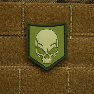 Naszywka SOF SKULL plastikowa ZIELONA