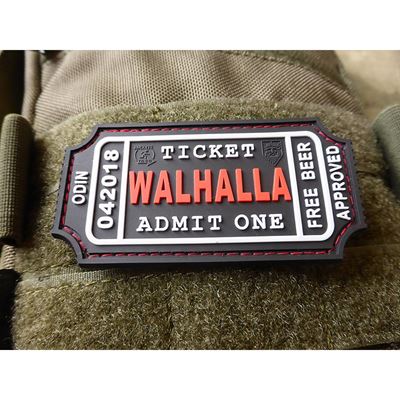 Naszywka na rzep WALHALLA TICKET BEER BLACK/WHITE