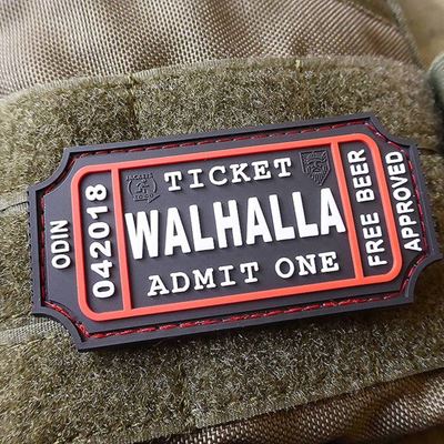 Naszywka WALHALLA TICKET BEER velcro plastic SWAT