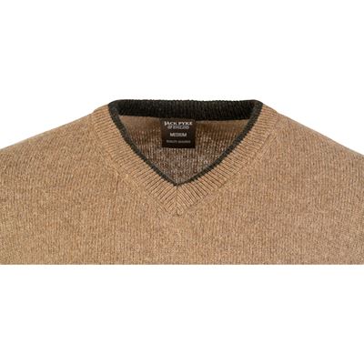 Sweter ASHCOMBE z dekoltem w kształcie litery V z wełny jagnięcej BARLEY JACK PYKE JVNECASHBAR 5