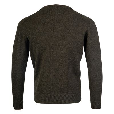 Sweter ASHCOMBE z dekoltem w kształcie litery V z wełny jagnięcej ZIELONY JACK PYKE JVNECASHDO 2