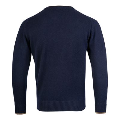Sweter ASHCOMBE z dekoltem w kształcie litery V z wełny jagnięcej NIEBIESKI JACK PYKE JVNECASHNAV 2