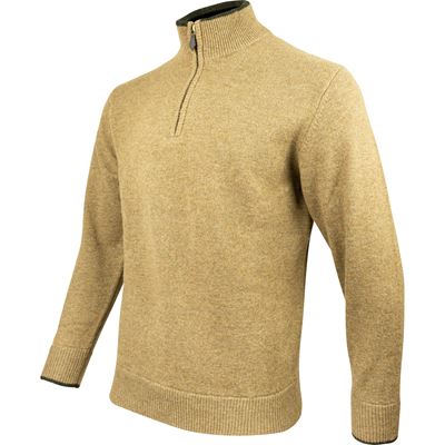 Sweter ASHCOMBE z zamkiem błyskawicznym z wełny jagnięcej BARLEY