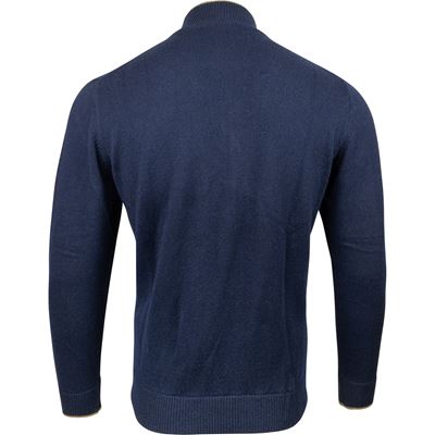 Sweter ASHCOMBE z zamkiem błyskawicznym, wełna jagnięca NAVY BLUE