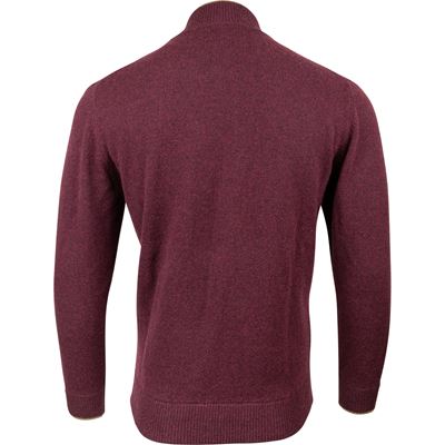 Sweter ASHCOMBE z zamkiem błyskawicznym z wełny jagnięcej PLUM