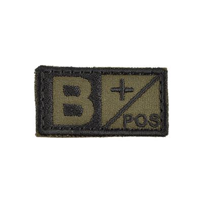Plaster z grupą krwi B POS VELCRO GREEN