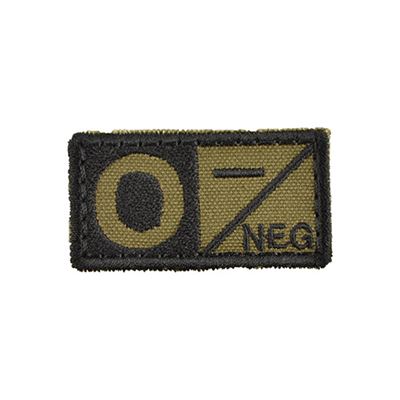 Grupa krwi 0 NEG VELCRO GREEN