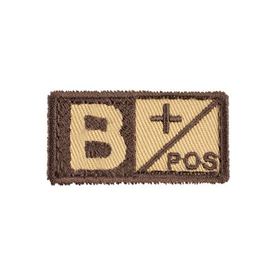 Plaster na grupę krwi B POS VELCRO SAND
