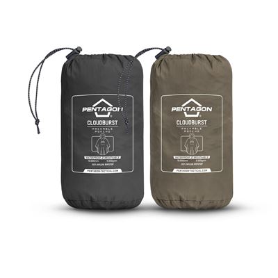 Wodoodporne poncho CLOUDBURST BLACK
