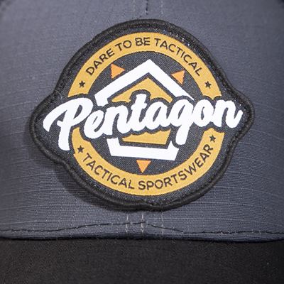 Czapka z siateczką i logo PENTAGON SZARA/CZARNA