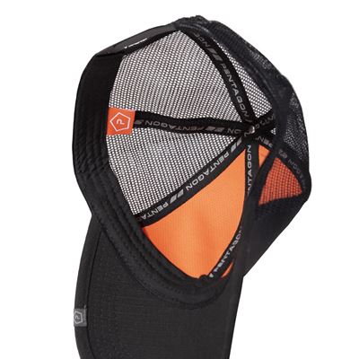 Czapka z siateczką i logo PENTAGON WOODLAND/CZARNA