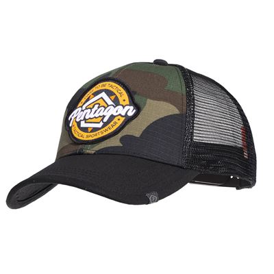 Czapka z siateczkowym logo PENTAGON WOODLAND/BLACK