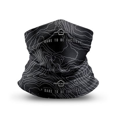 SKIRON TOPOGRAPHIC anatomicznie ukształtowany ocieplacz szyi BLACK