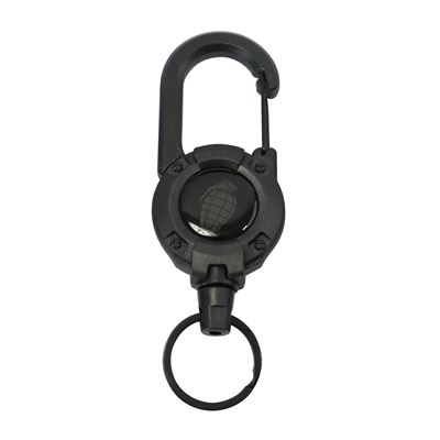 Brelok do kluczy HEAVY DUTY z karabińczykiem i karabińczykiem BLACK