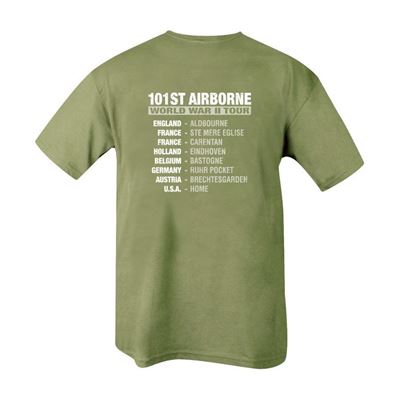 Koszulka AIRBORNE TOUR z nadrukiem ZELENÉ