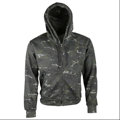 Bluza z kapturem i zamkiem błyskawicznym BTP BLACK