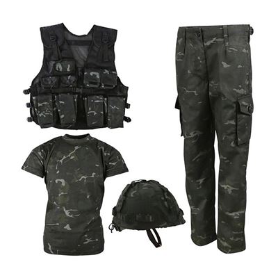Zestaw taktyczny dla dzieci ARMY COMBO BTP BLACK
