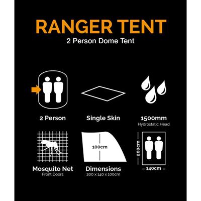 Namiot RANGER dla 2 osób ZIELONY