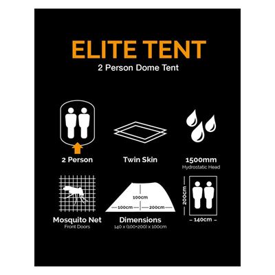 Namiot ELITE dwuwarstwowy dla 2 osób ZIELONY
