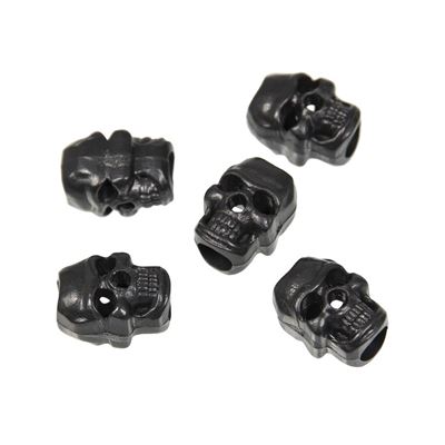 Koralik LEBKA plastikowy koralik sznurkowy BLACK